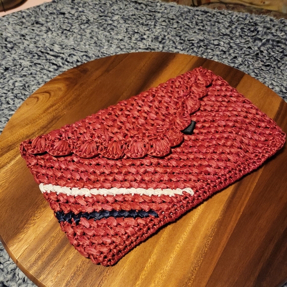 *SOLD* Bermuda Raffia Or Rattan Woven Clutch - NWOT - Picture 5 of 11